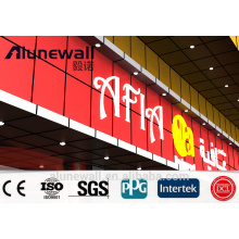 Alunewall ceiling materials A2 B1 fireproof core aluminum composite panel